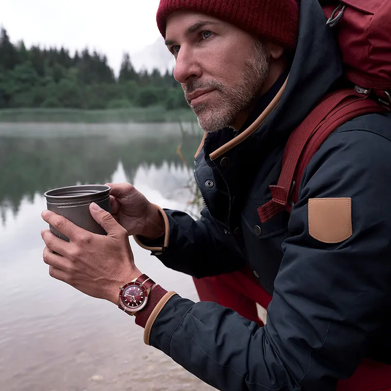 Rado Captain Cook Bronze Burgundy Dial Men's Watch- R32504407